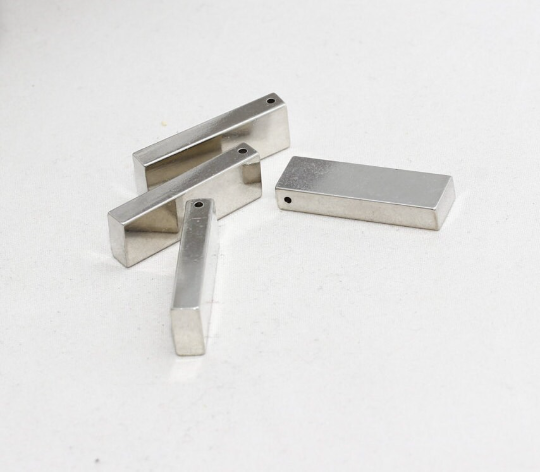 10x30mm Silver Plated Bar Charms, Bar Necklace, Square Bar,  FRY2