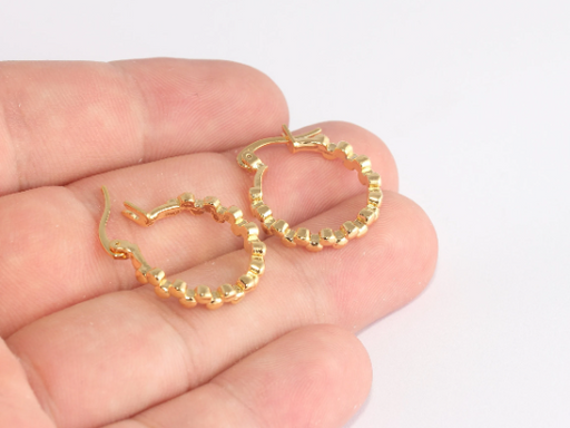 Hoop Earrings, Cube Hoop Earrings