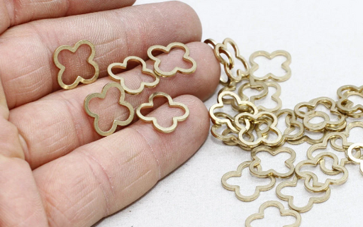 Brass Clover Charms