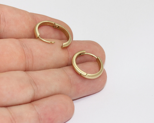 Leverback Hoop Earrings, Circle