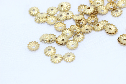 Pierced Scalloped ,Metal beads