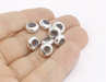  Plated Rubber Stopper, Silver, Rubber