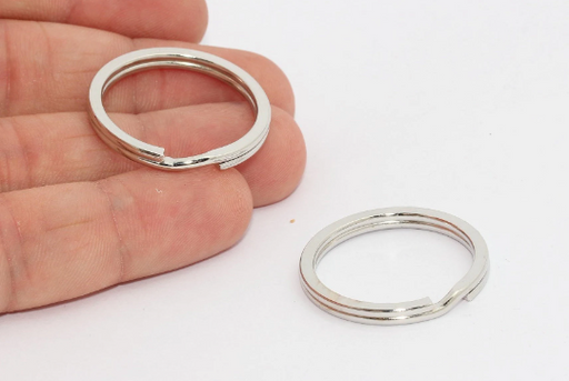 Rhodium Plated Key Chain Ring