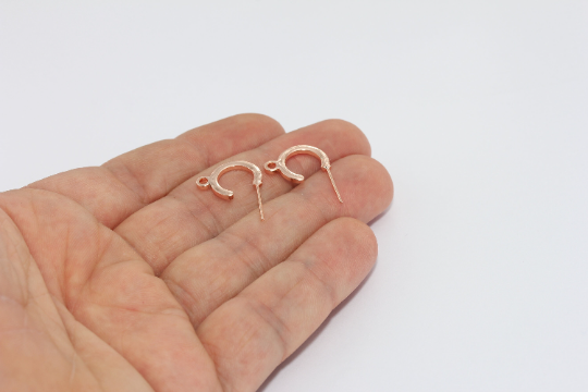 20mm Rose Gold Hoop Earrings, Earring Hoop With Loop,  MTE1499