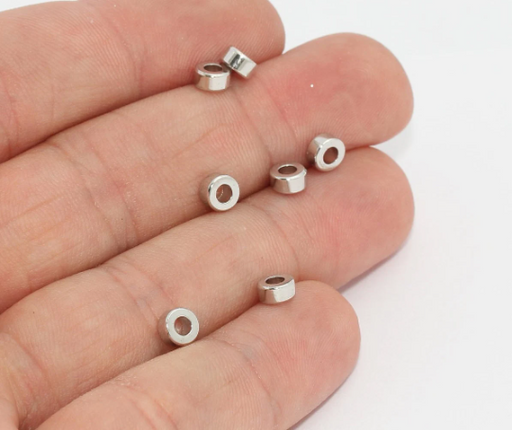 Spacer Beads, Silver Spacers