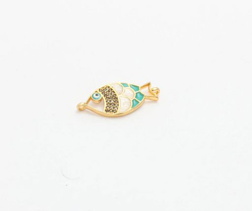 Shiny Gold Fish Charms