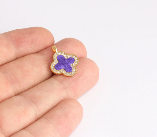 Shiny Gold Flower Charms