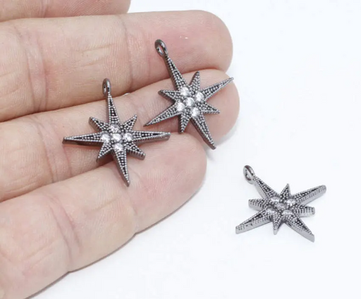 Gunmetal North Star Charm