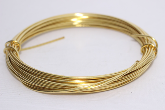 15 Gauge Yellow Brass Wire - Bulk Wire, Jewelry-Making Wire WR18
