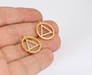 Shiny Gold Triangle Charms