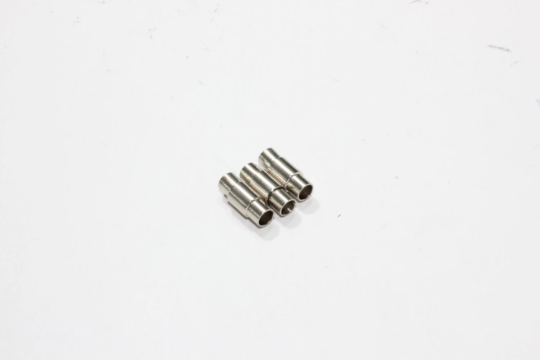 Magnetico rotondo in pelle color argento, misura interna 4 mm, PLS11