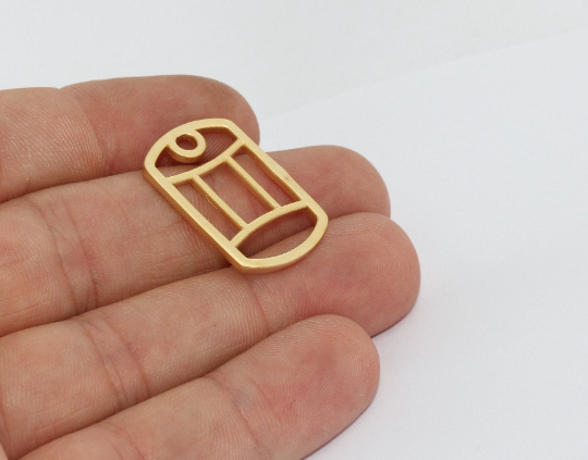18x26mm 24k Matt Gold Gemini Charms, Astrology Charms,  MTE1475