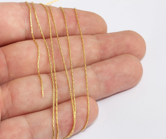 0,75mm 24k Shiny Gold Plated Snake Chains,Mesh Chains CHK560-1