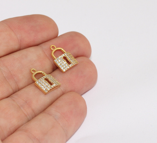 Shiny Gold Lock Charms