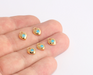Shiny Gold Heart Charms