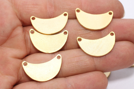 14x23mm 24k Matt Gold Moon Charms, Crescent Moon Charm   MTE77