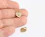 Shiny Gold Heart Lock Charms