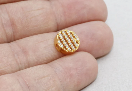 Micro Pave Beads, CZ Sliding