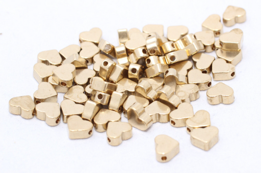 Brass Heart Charms