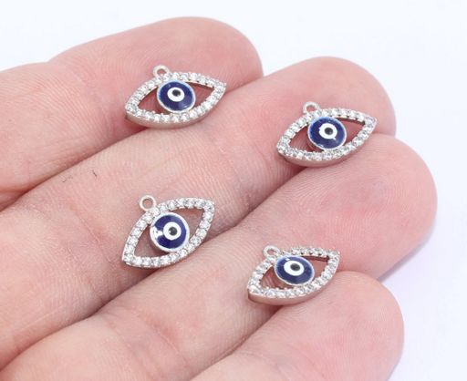 Silver Evil Eye Charm