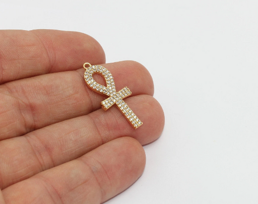 Shiny Gold Ankh Charms