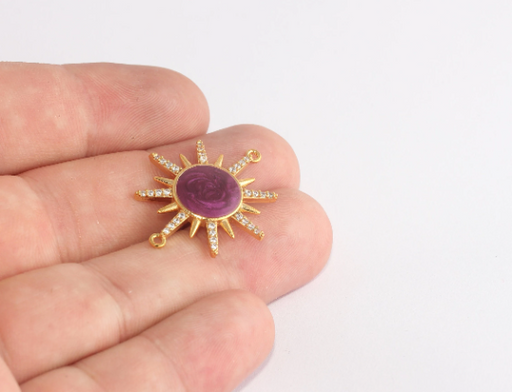 Shiny Gold Sun Charms