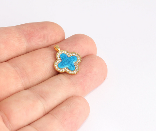 Shiny Gold Flower Charms