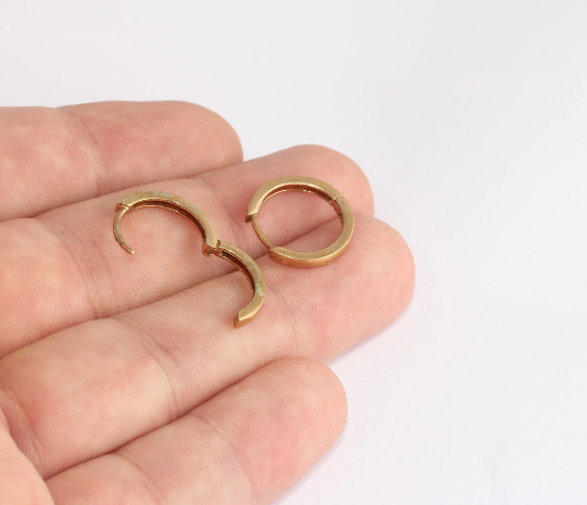 16mm Raw Brass Leverback Earrings, Leverback Findings,  SLM670