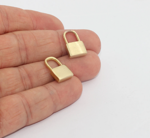 Brass Padlock Charms