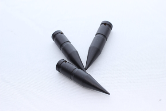 7x33mm Black Plated Bullet Charms, Pendulum Necklace, ETS21