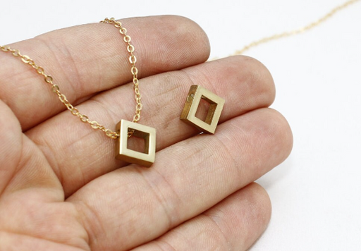 Brass Square Charms