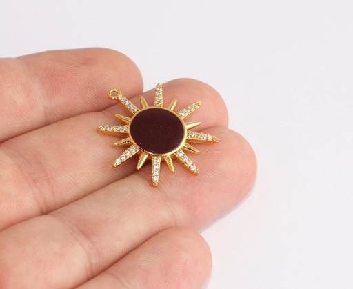 Shiny Gold Sun Charms