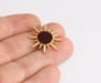 Shiny Gold Sun Charms