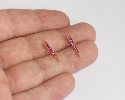 Shiny Gold Spike Charms