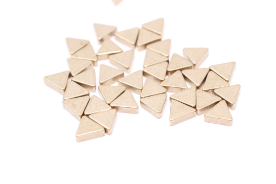 Tiny Raw Brass Triangles 5x5mm - Raw Brass Stamping -   PA1