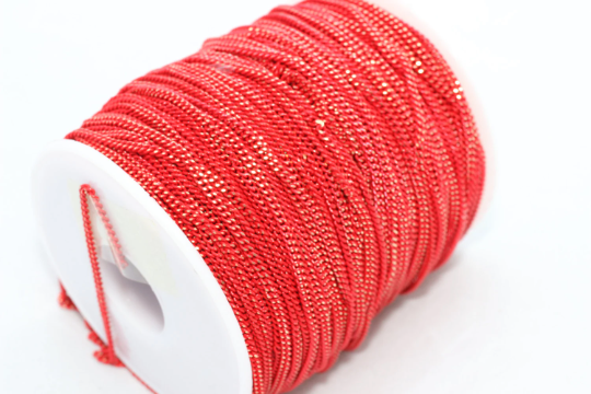 2x2,5mm Enamel Chain, Brass Soldered Chains, Red Enamel  BXB79