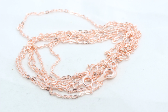 17'' 1,5x2mm Rose Gold Plated Chain, Ready Made, Watch   CHK400