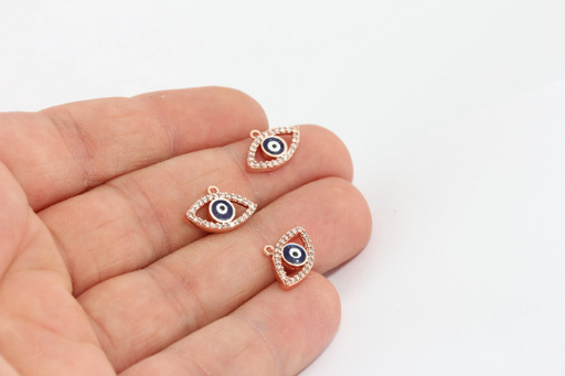 Rose Gold Evil Eye Charm
