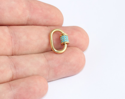 Shiny Gold Oval Screw Clasp