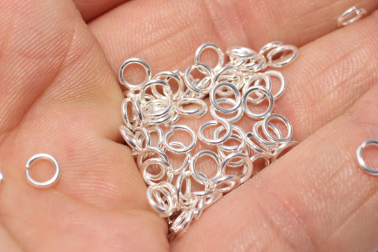 20 Ga 5mm Silver Color Plated Jump Rings, Silver Connector, BLS11