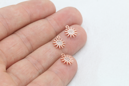 Rose Gold Sun Charms