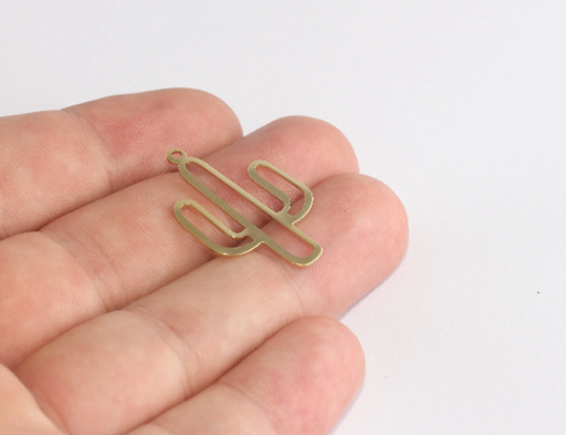 Brass Cactus Charms