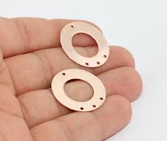 25 mm Gül Altın, Dairesel Takılar, Çok Delikli Takılar, Yuvarlak MTE590