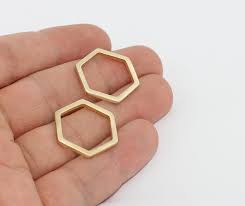 Brass Hexagon Pendant