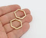 Brass Hexagon Pendant