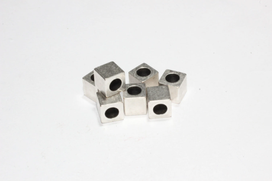 8x8mm Antique Silver Cube Beads, Cube Tubes, Tube Beads, AG17