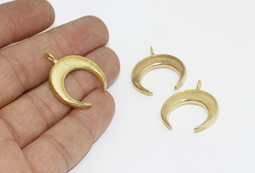 Brass Horn Charms