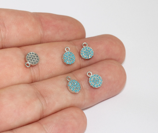 Rhodium Plated Drop Charms