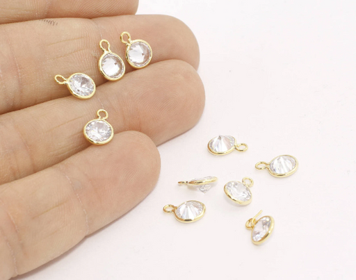 Shiny Gold Cz Pendant