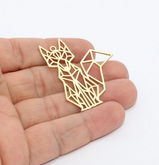 Brass Cat Pendant